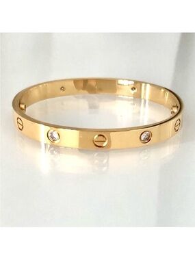 Generic Screw Bracelet with Screwdriver in Gold with 4 Stones